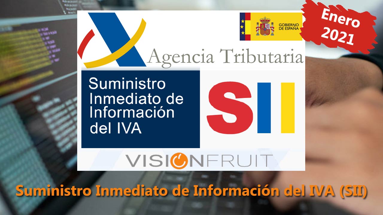 Novedades enero 2021 en el suministro Inmediato de Información del IVA (SII) en VisionFruit®